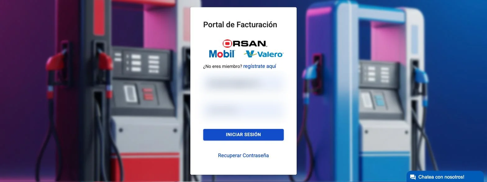 Portal de facturación — captura real